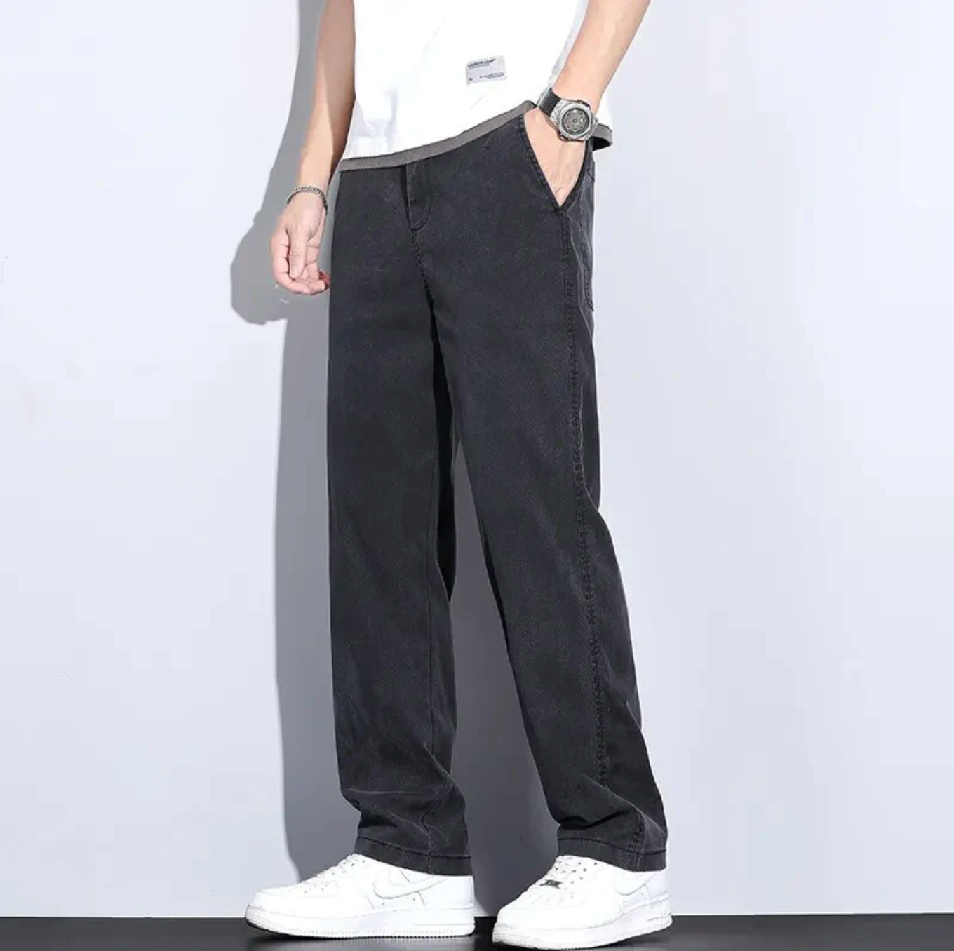 Straight Fit Vintage Trousers